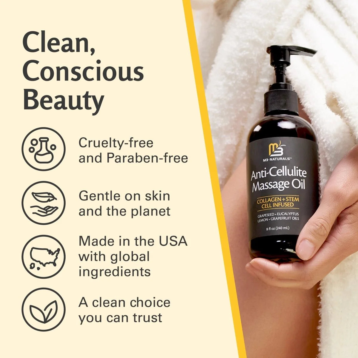 Anti-Cellulite Massage Oil 240ml || Deeply Nourishing Improves